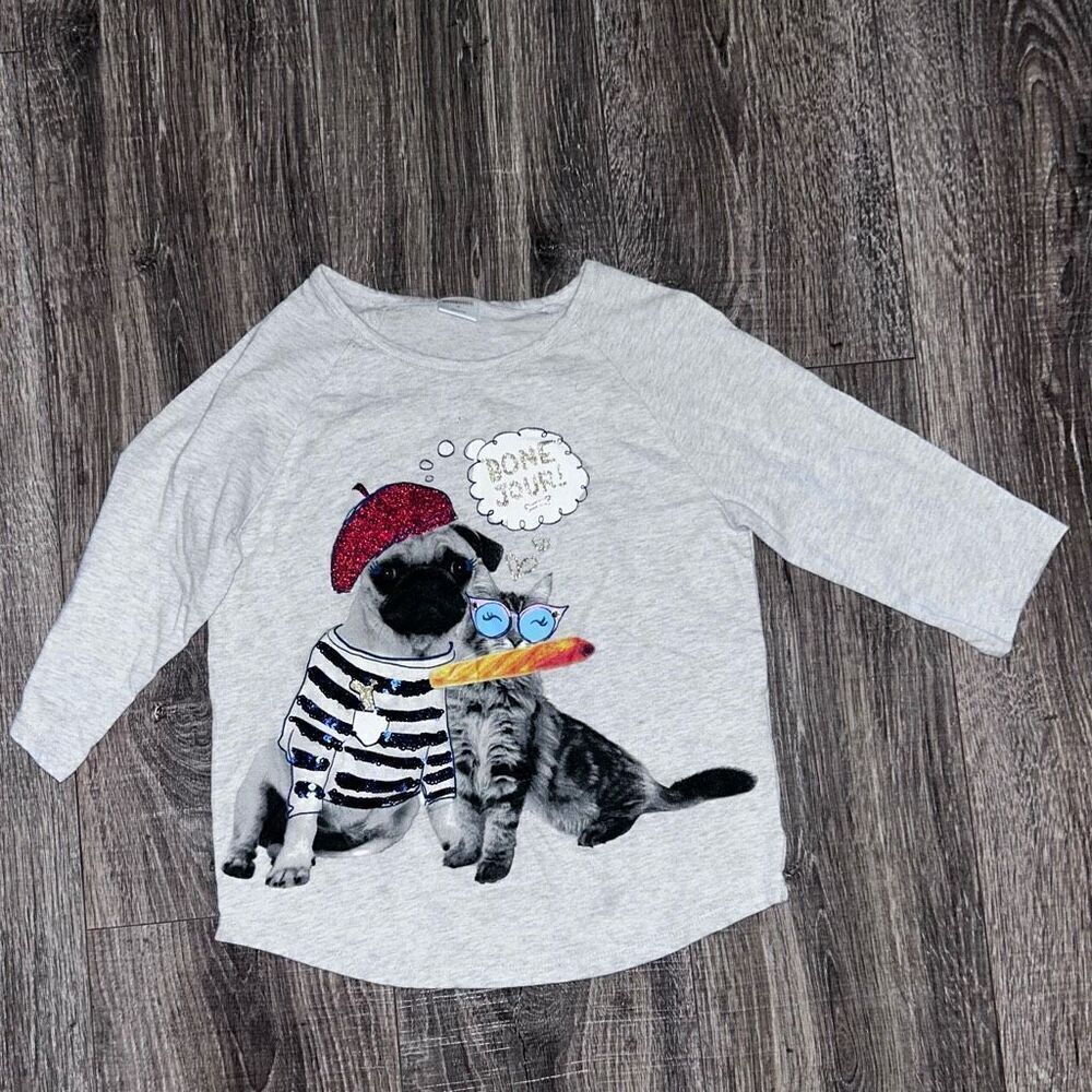 Gymboree long sleeve pug T-shirt size 8